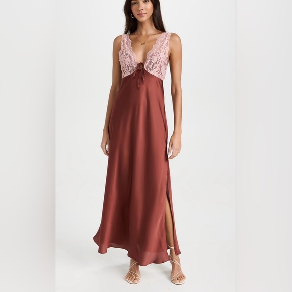 Free people country side maxi slip  color sparking cider - Picture 3 of 6